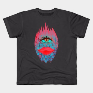 Dancing fire face Kids T-Shirt